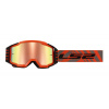 LS2 Helmets LS2 CHARGER PRO GOGGLE H-V ORANGE WITH IRIDIUM VISOR
