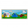 Bigjigs Toys Senzorické puzzle kempovanie v prírode