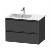 Duravit Ketho.2 Umývadlová skrinka, 55x81x48 cm, 2 zásuvky, grafit mat K25267049490000