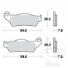 TRW Brzdové doštičky Standard EC TRW Alternative: 7320521 pre Yamaha XVS 1300 Midnight Star 2007-2016