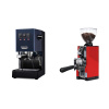Gaggia Classic E24 BC, blue + Eureka Mignon Libra 65 All Purpose, CR ferrari red