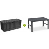 Balkónový set KENTWOOD debna 350 L / stôl LYON Graphite