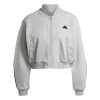 adidas Future Icons 3-Stripes Bomber Jacket Womens Med Grey Heath 12 (M)