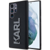 Karl Lagerfeld 3D Dizajn (KLHCS24L3DMBKCK) kryt na Samsung Galaxy S24 Ultra – Gumené trblietavé logo