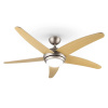 Klarstein Bolero, stropný ventilátor so svietidlom, 55 W, 134 cm, diaľkový ovládač, javorové ramená (VTS6-Bolero-Ahorn)