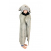 Cozy Noxxiez Hrejivá deka s kapucňou so zvieratkom a labkovými vreckami Slon