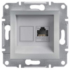 Asfora - Zásuvka datová RJ45, kat.5e UTP, aluminium, EPH4300161 (Schneider Electric, Asfora, aluminium)