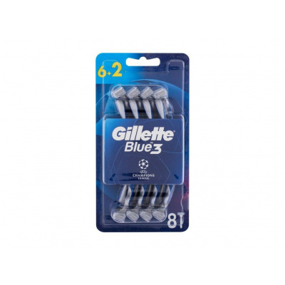 Gillette Blue3 Comfort (M) 8ks, Holiaci strojček Champions League