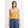 Bavlnený top United Colors of Benetton 101TDH01B žltá S
