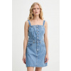Šaty Levi's ICONIC BUTTON THRU DRESS mini, priliehavé, 001WE modrá M