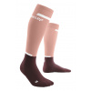 CEP Compression Run Socks Tall běžecké podkolenky 4.0 dámské 2 Barva: rose dark red, Velikost: IV
