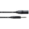 Cordial CPM2,5MV XLR kabelový adaptér [1x XLR zástrčka - 1x jack zástrčka 6,3 mm] 2.50 m černá