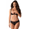 Podprsenka Obsessive Miamor half-bra Farba: Čierna, Veľkosť: S/M