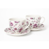 Livello Darčeková porcelánová sada na kávu – romantické ruže, 2 šálky a tanieriky