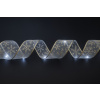 Svietiaca vianočná stuha na batérie - studená biela, 10m, 100 LED