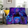 Prikrývka na posteľ - Flanelová deka 150 x 200 cm viacfarebná (KOC Najnovšie LOL League of Legends Jinx Fashion z)