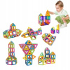 MAGNETIC TILES 70 Elem Rozvoj kreativity 3D kocky pre deti s krabičkou