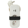 Solight 2z + USB A + C 20W PD, cestovný predlžovací prívod 1.5m, biely