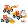 Drevená stavebnica bager Constructor Excavator Eichhorn tri modely (bager, traktor s rýpadlom, nakladač) 90 dielov od 4 rokov EH39087