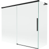 Mexen Rox, L posuvná 2-krídlová vaňová zástena 180 + 90 x 150 cm, 8mm číre sklo, čierny matný profil, 8C9L-180-090-70-00