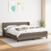 zahrada-XL Posteľný rám boxspring s matracom sivohned 180x200 cm látka 3126345