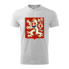 Znak ČSR - Československá republika (1948–1960) - Tričko detské bavlnené - 146 cm/10 rokov ( Svetlosivý melír )