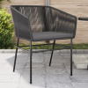 Multidom Záhradné stoličky 2 ks s vankúšmi čierne polyratan