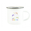 Plechový hrnček Flying unicorn