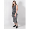 Vans MINI CHECK MIDI black letné dlhé šaty - S