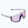 Julbo Fury Spectron 1 lesklé priesvitné sivo-fialové cyklistické okuliare