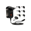 Paradox Univerzálny napájací zdroj so 6 koncovkami 3-12V + USB / Čierny