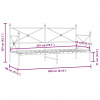 VidaXL Denná posteľ bez matraca Biela 90x200 cm Oceľ - Biela - 245805-259927
