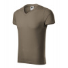 MALFINI® Tričko pánske Slim Fit V-neck army Veľkosť: XL 1462916
