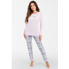 Dámske pyžamo Italian Fashion Glamour dł.r. dł.sp. Farba: Ružová, Veľkosť: 2XL