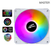 EVOLVEO 12FSW, ventilátor, 120mm, 4pin molex, ARGB, slave, biely RGBFAN12FSW