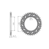 SUNSTAR SUN1-5526-45 SUNSTAR ZADNÉ REŤAZOVÉ KOLESO 498 45 KAWASAKI ZZR 600 90-92 (JTR499.45) (REŤAZ 530) (49845JT)