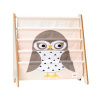 3 SPROUTS Stojan na knižky 3 Sprouts Owl Gray
