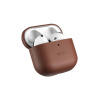 Kožené puzdro Epico Airpods 4 - hnedé