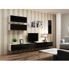 Obývacia stena Vigo 13 (biela/čierny lesk)