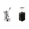 La Pavoni Professional Lusso + Stone Espresso Pebble, black