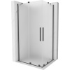 Mexen Velar Duo posuvná sprchová kabína 90 x 80 cm, zamrznutá, brúsená gun gray - 871-090-080-32-66