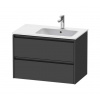 Duravit Ketho.2 Umývadlová skrinka, 55x81x48 cm, 2 zásuvky, grafit mat K25268049490000