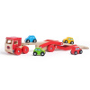 Bigjigs Toys Drevený kamión s autami Bigjigs Toys Drevený kamión s autami
