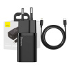 Baseus Super Si Quick Charger 1C 20W s káblom USB-C pre Lightning 1m (čierny)