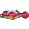 Emocio adventná guľa 4ks 60 mm Drápané červené sviečky