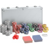 tectake 402557 poker set vr. hliníkového kufríka - strieborná, 300 dielov