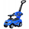 ECOTOYS Odrážedlo se zvuky a vodící tyčí Auto modré