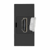 Čierny HDMI zásuvkový modul do nábytku