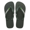 Havaianas Brasil Logo Flip Flops Olive Green 12 (47)
