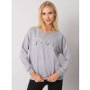 Svetlo šedá dámska mikina s potlačou RV-BL-0192.55P-gray ONE SIZE
